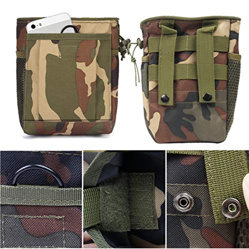 Vindar Climbing Chalk Bag, with Carabiner Clip Drawstring Bag for Climbing, Bouldering, Gymnastics, Cross Fit and Lifting (Camo) - Thumbnail 3