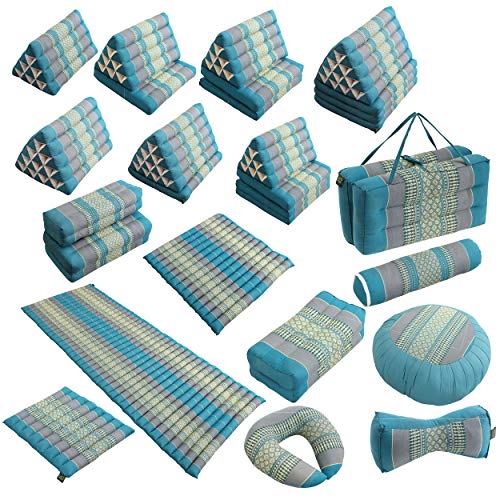 Laeto-Zen-Sanctuary-Thai-Yoga-Meditation-or-Pilates-Kapok-Filled-Support-Pillow-Block-Cushion-in-Traditional-Thailand-Fabric-35x15x10cm