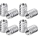 EBOOT Tire Stem Valve Caps Aluminium Car Dustproof Caps Tire Wheel Stem Air Valve Caps, 8 Pieces (Silver)