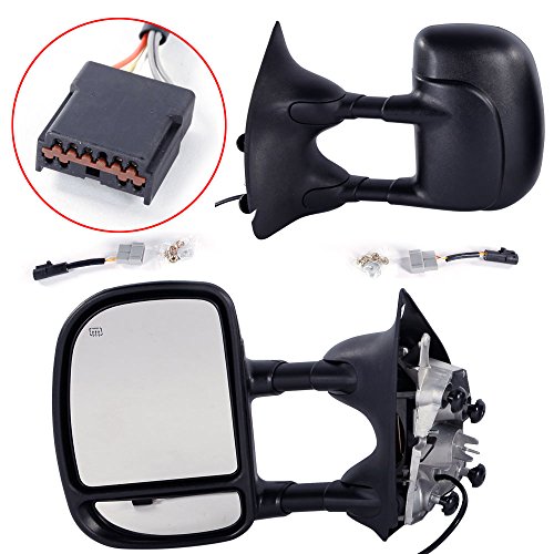 Roadstar Towing Mirrors for 9907 Ford F250 F350 F450 F550 Super Duty