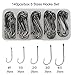 JSHANMEI Bait Holder Fishing Hooks Black Barbed Shank Beak Bait Holder Hook with 2 Baitholder Barbs Jig Fish Hooks (Pack of 100)