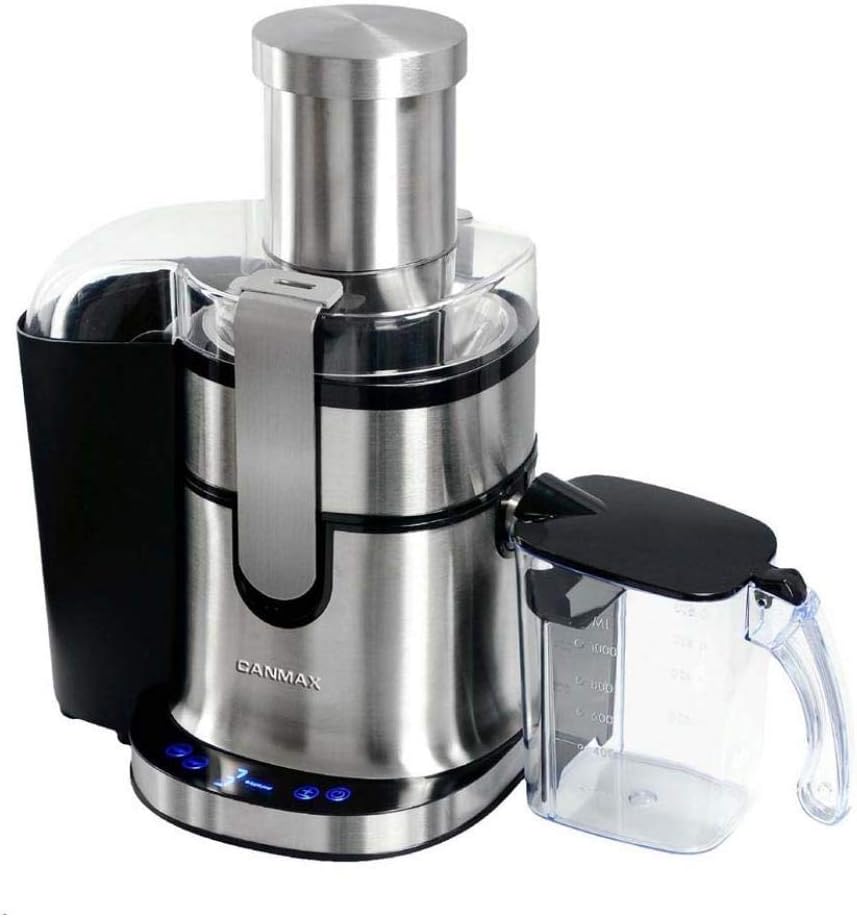 GONGFF Juicer,Commercial Household Stainless Steel Juicer,Slag Juice Separation Large Diameter Mouth Fruit Vegetable Machine with Touch Screen 220V