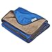 Lightspeed Outdoors XL Soft Plush Fleece Outdoor Stadium Rainproof and Windproof Picnic Blanket | 72” x 58” 2 Person Camp Blanket (Blue)
