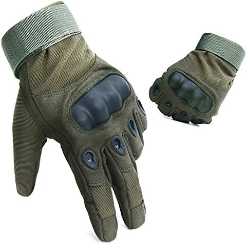 Full Five Finger Hard Knuckle Shooting Tactical Gloves for Cycling Climbing Motorcycle Camping Hiking Airsoft Shooting Unisex for Men and Women