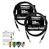 ChromaCast 10ft Instrument Cable with Molded Ends, Straight, Straight