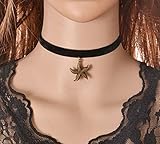 Topin® Retro Black Velvet Choker Necklace with Pendant