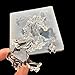 DOYOLLA 4 Designs Clear Unicorn Silicone Mold DIY Resin Jewelry Making Necklace Pendant Ring Pendant Casting Mould Craft Tool