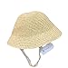 The Bunny Baby Sun Hat, Toddler Straw Sun Hat with Wide Brim Sun Protection and Travel Beach, Foldable Made (50cm) Beige primary