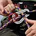 Fengek 8 Pcs Spring Snap Carabiner, Stainless Steel Heavy Duty Link Buckle Spring Clips for Camping Climbing Fishing Hiking, 3 Inch & 1.54 Inch
