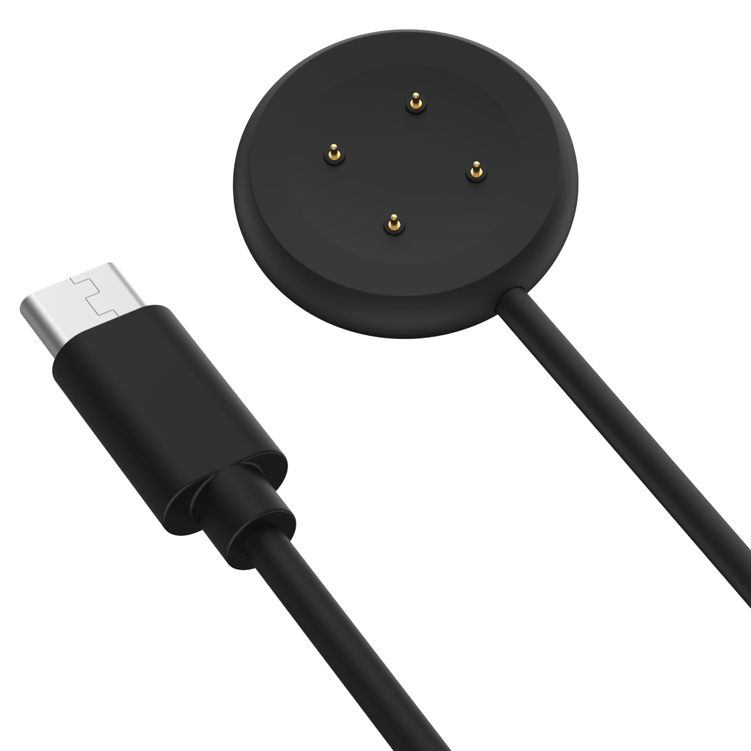 MoKo Charger Compatible with Google Pixel Watch 3/Pixel Watch 2, Magnetic Charging Dock with 3.3FT/1M USB-C Charging Cable Cord for Fitbit Ace LTE/Versa 4/Versa 3/Sense 2/Sense, Black