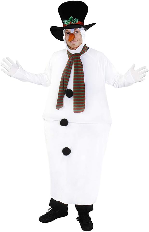 UNISEX CHRISTMAS SNOWMAN FAT SUIT FANCY DRESS COSTUME SNOWMAN COSTUME