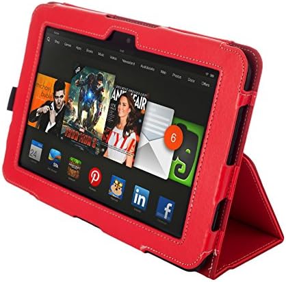 Kyasi Seattle Classic Folio Case  for Kindle HDX 8.9, Red Red