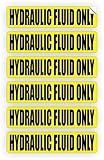 6 pack HYDRAULIC FLUID ONLY Decals / Stickers / Labels / Markers Oil