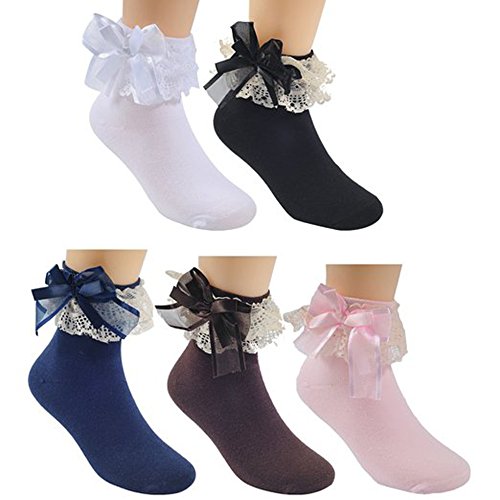 Honanda kid princess style lace frilly ruffle ballet so…