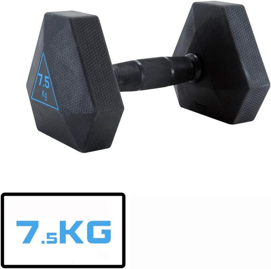 Dumbbell Set Hex Shaped Rubber Dumbbell Non-Slip Hand Weights Home Fitness Equipment with Metal Handles Heavy Dumbbells Non-Slip Hand Dumbbell