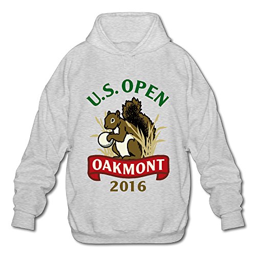 MSKOOK Men's 2016 U.S. Open Hooded Sweatshirt Ash