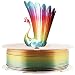 Silk Shiny Fast Color Gradient Change Rainbow Multicolored 3D Printer PLA Filament - 1.75mm 3D Printing Material 1kg 2.2lbs Spool, Widely Compatible for FDM 3D Printer with One Bottle Gift by TTYT3D