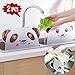 TraGoods Kitchen Water Splash Guard, Sink Water Splash Proof Retaining Plate with Attached Sucker, Kitchen Dish Washing Baffle Board Household Tools, Lovely bear and panda Household Kitchen tool, 2pcs