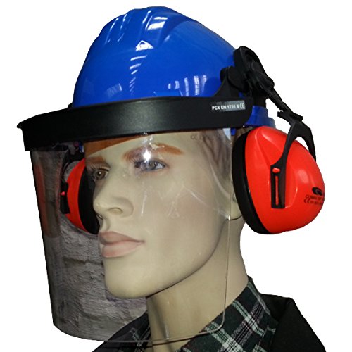 Profi Helm mit Gesichtsschutz und Gehörschutz Forsthelm Schutzhelm