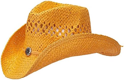 Shapeable Straw Country Cowboy Hat (Orange)