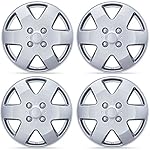 BDK 15 Inch Hubcaps Wheel Protection - 4 Lug Nuts, OEM Replacement, Easy Installation, Total 4 Pieces (2 front 2 rear)