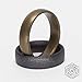 SafeRingz Metallic Silicone Wedding Ring Made in the USA, Antique Gold, 7