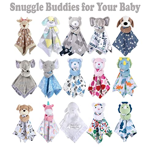 Minky Animal Snuggler Lovey Blanket for Kids, Babies, Boys, Girls, Gender Neutral Security
