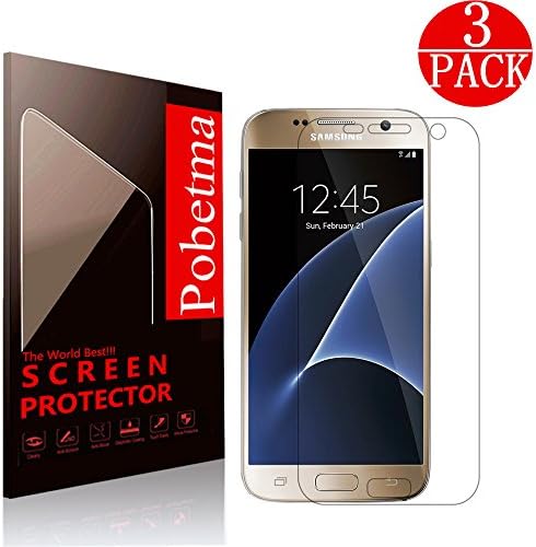 Samsung Galaxy S7 Screen Protector, Pobetma - No Bubble, Easy to Install PET HD Screen Protector Film For Galaxy S7 - [3 Pack]
