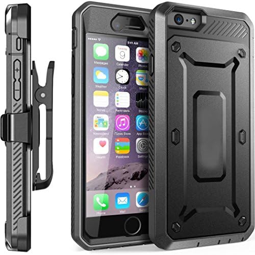 iPhone 7 Plus Case, Moona Hybrid Full Armor Protective Shockproof Case Screen Protector + Belt Clip Holster Combo Case Cover for Apple iPhone 7 Plus (Black)