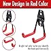 3pcs Garage Hanger Hooks for Hanging Ladder Hose Extension Cord Shovel Bike Chair Garden Tools, [UPGRADE VERSION] Wall Mount Organizer Storage Holder with Longer Screws Included and Anti Slip Rubber