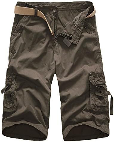 Men's Cargo Shorts Relaxed Fit with Multi Pockets (32, Deep Gray)