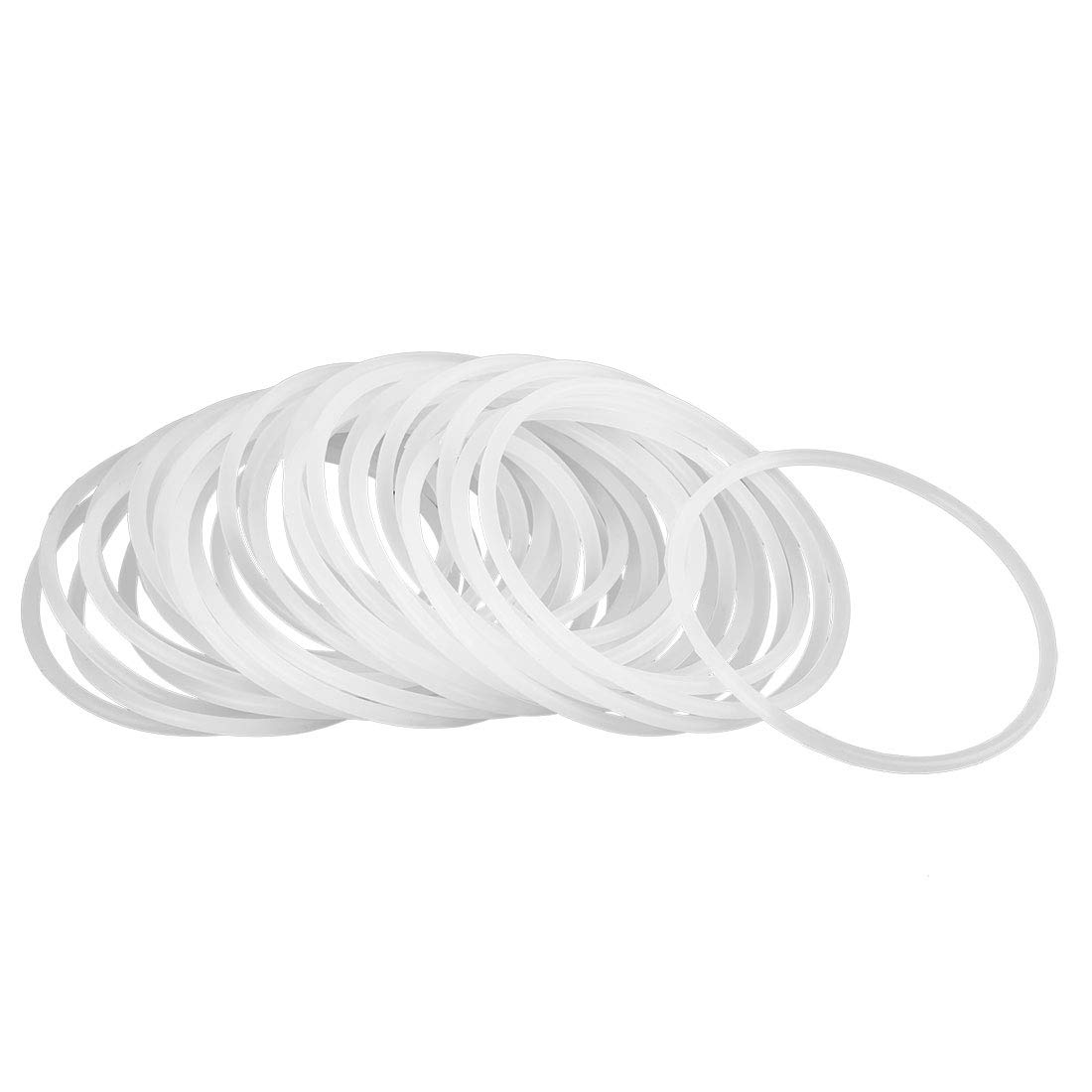 X AUTOHAUX Silicone O-Rings, 75mm OD 68.8mm ID 3.1mm Width VMQ Seal Gasket for Compressor Valves Pipe Repair, White, Pack of 30