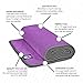 Youphoria Yoga Microfiber Non-Slip Towel - Hot Yoga Mat Towel for Enhanced Grip and Sweat Absorption - Purple with Gray Stitching