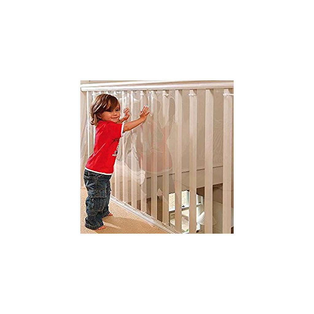 Kidkusion Indoor/Outdoor Banister Guard Made in USA Clear 15' L x