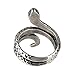 Beauty7 Adjustable Gothic Punk Rock Retro Style Snake Venom Coil Open Cocktail Ring Men