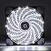 2 Pack 120mm White LED Case Fan Cooling PC and Light Up Computer Case with Cool Look, Long Life Bearing with DC 15 LED Illuminating PC Case. Quiet Durable Fans Enhance Performance of Tower