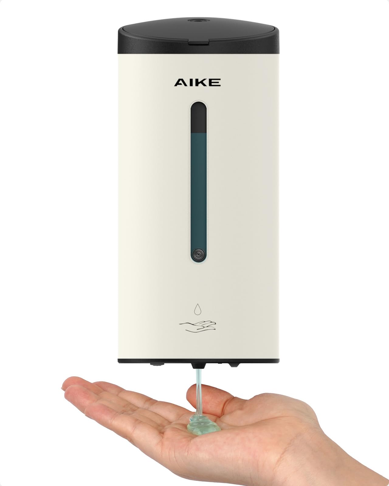Photo 1 of AIKE Automatic Wall Mount Liquid Soap Dispenser, Commercial Stainless Steel with 25oz Large Capacity Save Time Effort and Cost,Model AK1205 (Matte White)