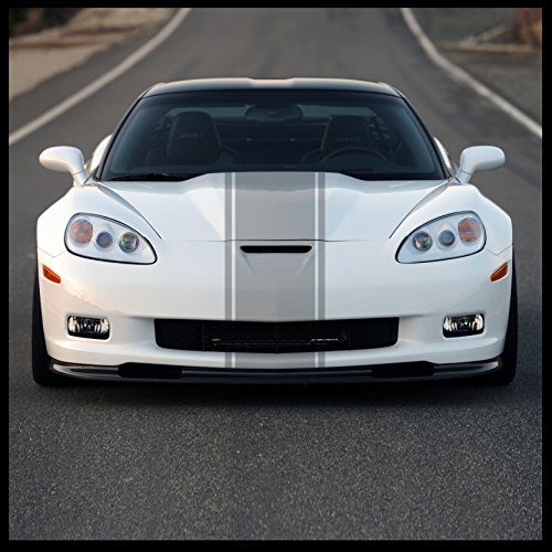 Sticker Connection 12" Racing Stripes - Silver 12"x72" - vinyl Decal Car Truck Rally Tuner Import