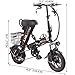 Mophorn Foldable Electric Bike with Basket 36V 8AH Folding Electric Bicycle 250W Powerful Motor E-Bike with 15-21 Miles Range Dual-Disc-Brakes Blackthumb 1