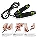 Jump Rope for Women,Men&Kids,Crossfit Jump Rope ,With Memory Foam Handles & Weighted Speed Cable & Fitness Workout, Jumping Exercise, Skipping, MMA and Boxing - Black