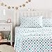 Amazon Basics Kid's Sheet Set 4 pieces, Soft, Easy-Wash Lightweight Microfiber, Full, Floral, Jade Medallion