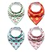 PET SHOW Pet Dog Bandanas Bibs Double Cotton Cat Puppy Triangle Scarfs Head Scarfs Accessories Pack of 4