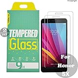 Draws 2.5 D Round Edge Ultrathin HD 9H Hardness Scratch Proof Bubble Free Huawei Honor 5x Tempered Glass Screen Protector (Pack of 2)