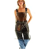 USCHAILIQIANG Hairstylist Aprons For Women Men With 3 Pockets Cross Back Adjustable Work Apron Soft Tpu Plastic Aprons