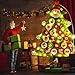 Felt Christmas Tree,Outgeek DIY Xmas Advent Calendar Tree 32PCS Wall Hanging Handmade Decoration Double Stitched Detachable Ornaments for kids New Year Door Wall Hanging Xmas Decoration (50 lights)