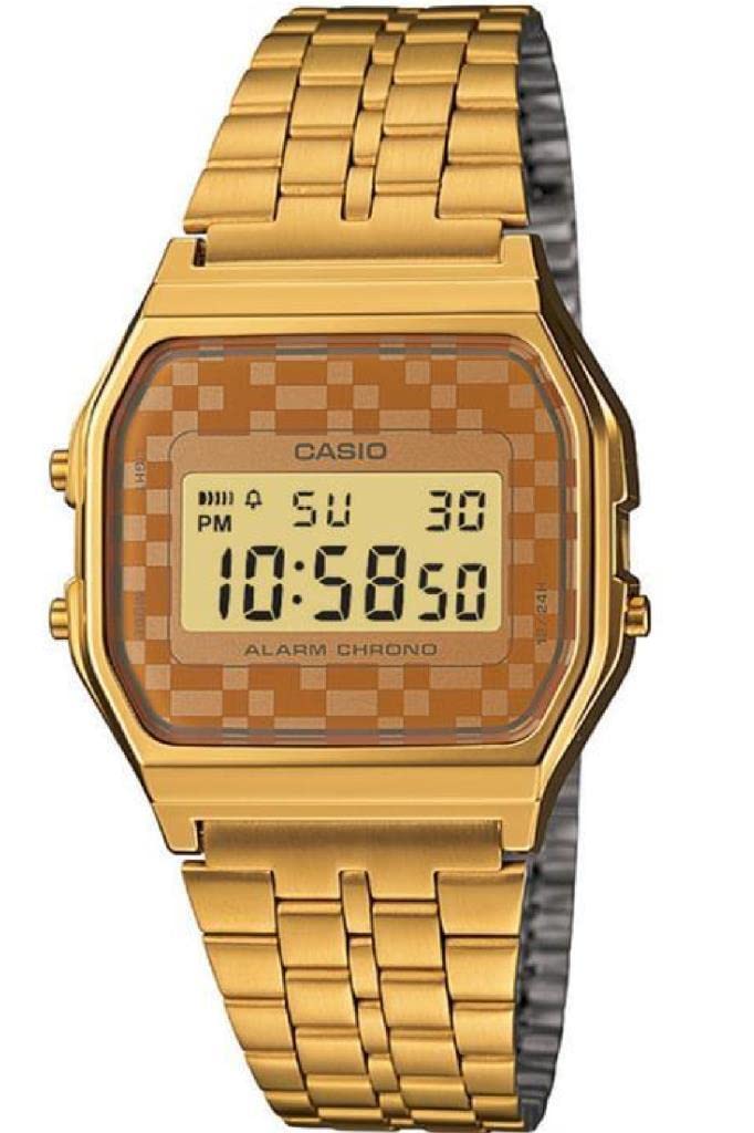 #A159WGEA-9A Men's Vintage Gold Tone Chrongoraph Alarm LCD Digital Watch
