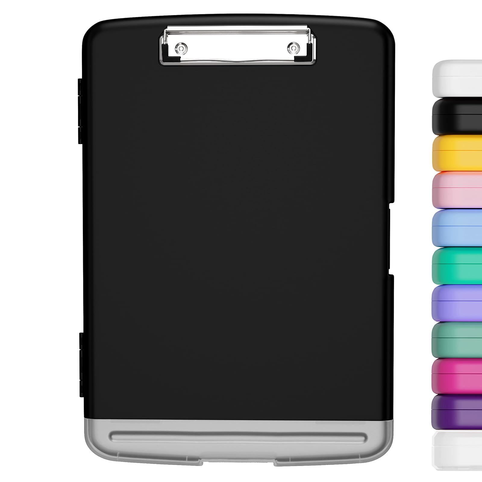 Hongri Clipboard with Storage with Pen Holder, Folder Nursing Clip Board 8.5 x 11 Foilo-Side Opening, High Capacity, Light Weight for Teachers, Classroom. Size 14 x 9.6 x 1.2 in(Black) — image 1