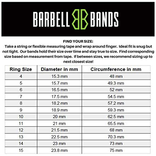 Barbell Bands Silicone Ring For Men Premium Rubber Wedding Band