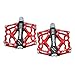 Pair Bicycle Pedal,GEEDIAR Aluminum Alloy Mountain Bike Pedal Super Light Stable Plate (Red) with Free Bike Underwear