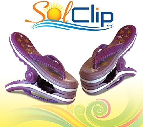 Towel clips, pegs, clamps, clothespins, épingles, pinces à serviette de plage, SolClip, Canada, Flip Flop Stars